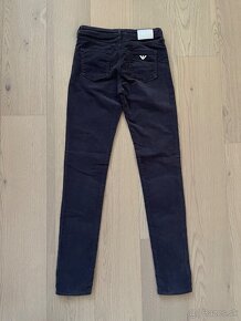 Armani Jeans modré nohavice M teplé kord - 3