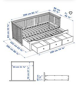 IKEA HEMNES rozkladacia posteľ - 3