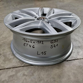 Originál Volkswagen HITA Golf disky 5x112 R16 ET46 - 3