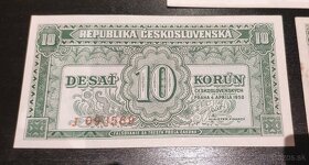 Staré bankovky - 10 Korun 1950 Jednopísmenná serie aUNC - 3