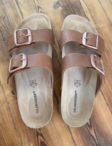 Salamander Šľapky sandále kožené koža 39 typu Birkenstock - 3