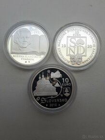 Mince strieborne 10 a 20 eurove mince PROOF - 3