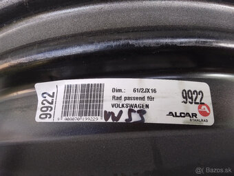 Plechové disky 5x112 R16 - VW, Seat - 3