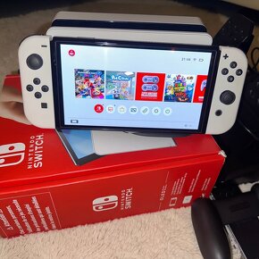 Nintendo Switch OLED + příslušenství + 128Gb karta - 3