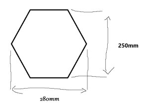 3D Hexagon stena - 3