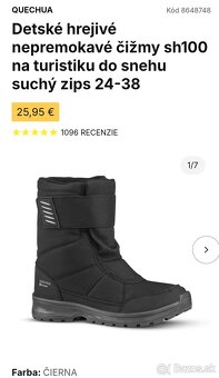 Zimne topanky Quechua WATERPROOF veľkosť 31 - 3