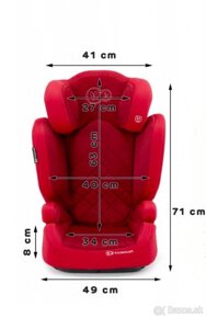 Predám KINDERKRAFT Autosedačku XPAND Isofix Red 15-36kg - 3