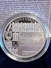 10 EUR Ag, Adam Františej Kollár, proof, 2018 - 3