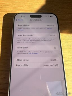 Predám iPhone 16 PRO MAX 256GB WHITE, TOP, ZARUKA SK, 100% - 3