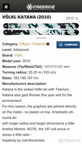 Predam FREERIDE lyze Volkl KATANA 183cm - 3