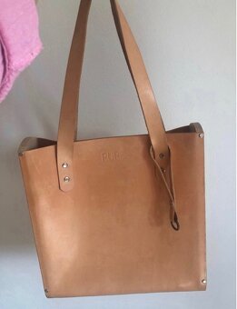 ———Hnedá kožená shopper kabelka Pure, 70.80 E——- - 3