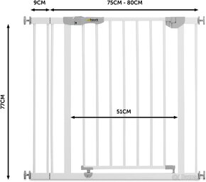 Predĺženie "9 cm" na detskú bezpečnostnú zábranu "Hauck" - 3