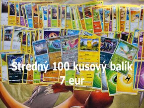 Pokemon karty 50/100/200 kusové balíky+Pikachu/ lesklé karty - 3