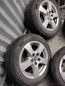 4ks alu disky orig. Škoda 5x100 R14 pneu 6mm 185/60 r14 - 3