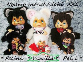 Retro vzácná Nyamy monchhichi MAXI mončičák 35 cm. Rok 1979 - 3