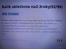 Balík oblečenia na2-3roky(92/98) - 3