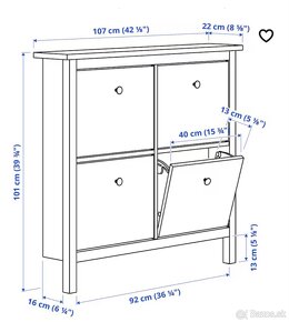 Ikea Hemnes skrinka na topánky Botník - 3