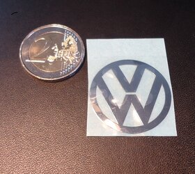 VW LOGO SADA nalepiek Metal Edition chrom - 3