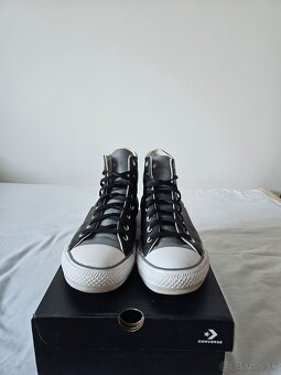 Kožené tenisky Converse CTAS hi black unisex, veľkosť 46,5 - 3