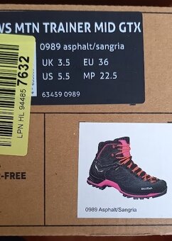 Salewa MTN Trainer Mid GTX - 36 EU, ružovo čierne - 3