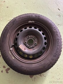 Zimné pneu na diskoch puklice VW, 195/65 R15 - 3