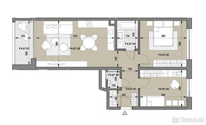 2-izb.byt s loggiou v aktuálne SKOLAUDOVANOM PROJEKTE PRÚDY - 3