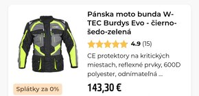 Pánska moto bunda W-TEC Burdys Evo - veľkosť 5XL - 3