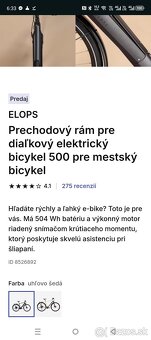 ELOPS LONG-DISTANCE 500 ELEKTRO BIKE VEĽKOSŤ L KOLESÁ 29 HYD - 3