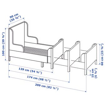 Predám Ikea detskú rastúcu posteľ s matracom - 3