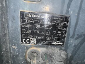 Prodám elektrický vysokozdvižný vozík Linde E16 r.v. 2010 - 3