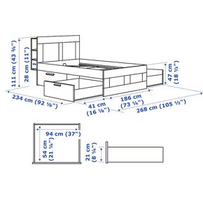 IKEA BRIMNES manželská posteľ 180200cm - 3