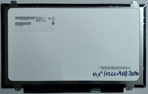 14,0" LED (1366X768) HD SLIM do notebooku - 30-PIN - 3