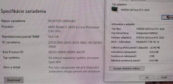 Herný pc AMD Ryzen 5 3600 3,60ghz/16GB/NVME/RTX3050 8GB - 3