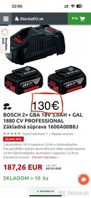 BOSCH 2× GBA 18V 5.0AH + GAL 1880 CV PROFESSIONAL - 3