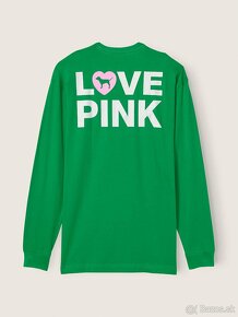 Victoria’s Secret Pink zeleny natelnik s trblietavym logom - 3