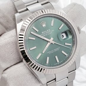 Rolex Datejust 41mm Green Mint White Gold/Steel - 3