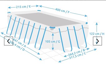 Predám nadzemný bazén 4x2,15, výška 1 ,22 m - 3