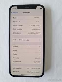 Predam iPhone 12 mini 128gb black, 81% bateria - 3