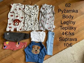 Čiapky, body, legíny, tepláky, overal, mikina, pyžamá - 3