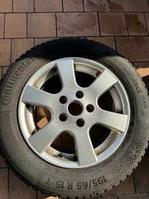 Sada zimných pneu na ALU diskoch 195/65 r 15 Continental - 3