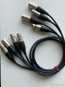 AUDIO Kábel XLR na XLR 1m / 4ks / - 3