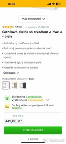 Predam skriňu, posuvné dvere Sconto - 3