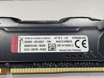 Kingston HyperX Fury, 2133Mhz, 2x4GB, DDR4 - 3