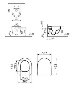 Závesné WC SAT Infinitio (s doskou) nepoužité - 3