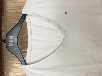 TOMMY HILFIGER originál white damske tricko S/M - 3