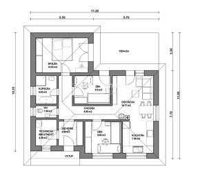 Pozemok so 4 iz bungalovom a terasou 18 m2 - 3