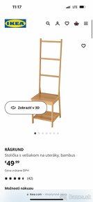 Ikea Ragrund stolička s vešiakom na uteráky - 3