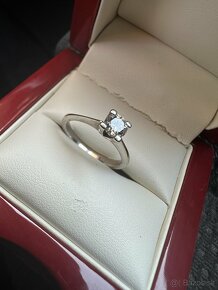 Diamantový, briliantový prsteň 18k, diamant  0,37ct - 3