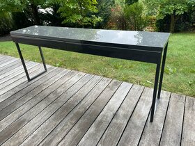 stol IKEA 180x40cm lesklý šedy - 3