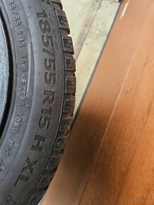 Plechové disky 4×98 15" + zimne pneu 185/55 R15 - 3